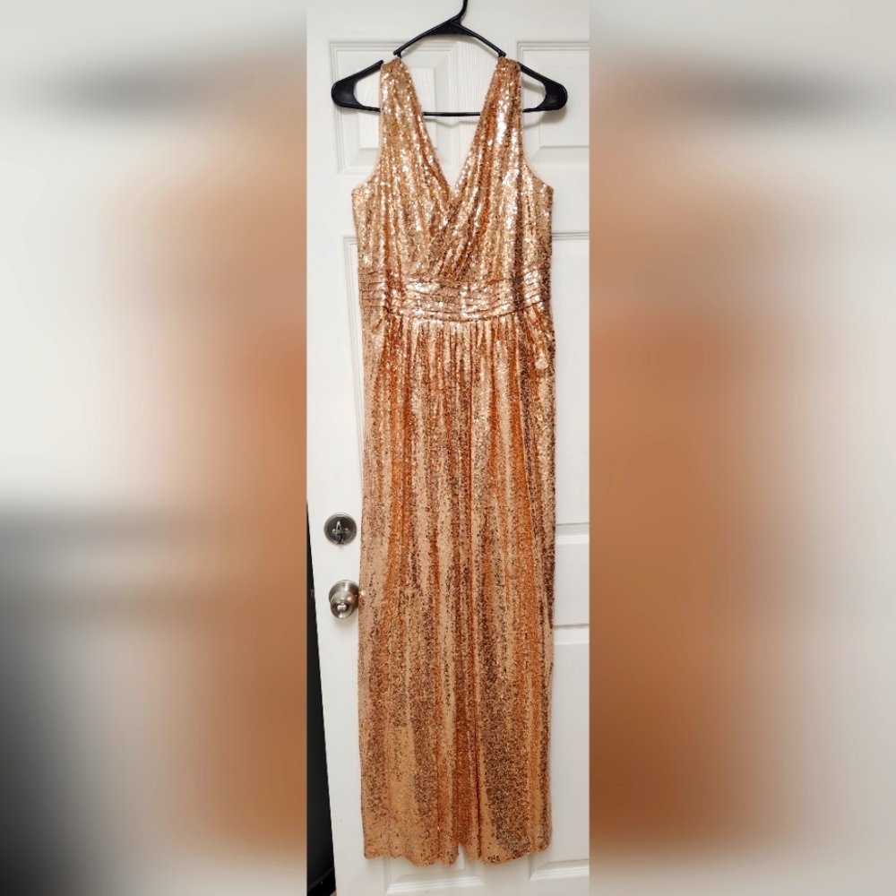 Kate Kasin Rose Gold Bridesmaid Dress